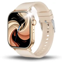 Smartwatch Zegarek Damski Angelo AQX17 złoty GPS Wodoodporny Rozmowy Sport Tętno Menu PL